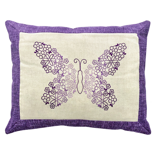 Embroidered Butterfly Cushion